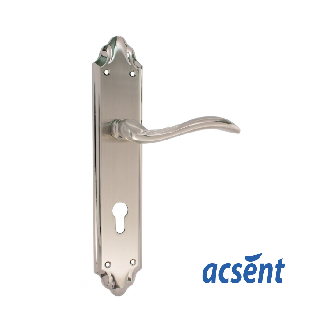 Door Handle Zinc Acsent ZL910-Z38- K (SN/CP)