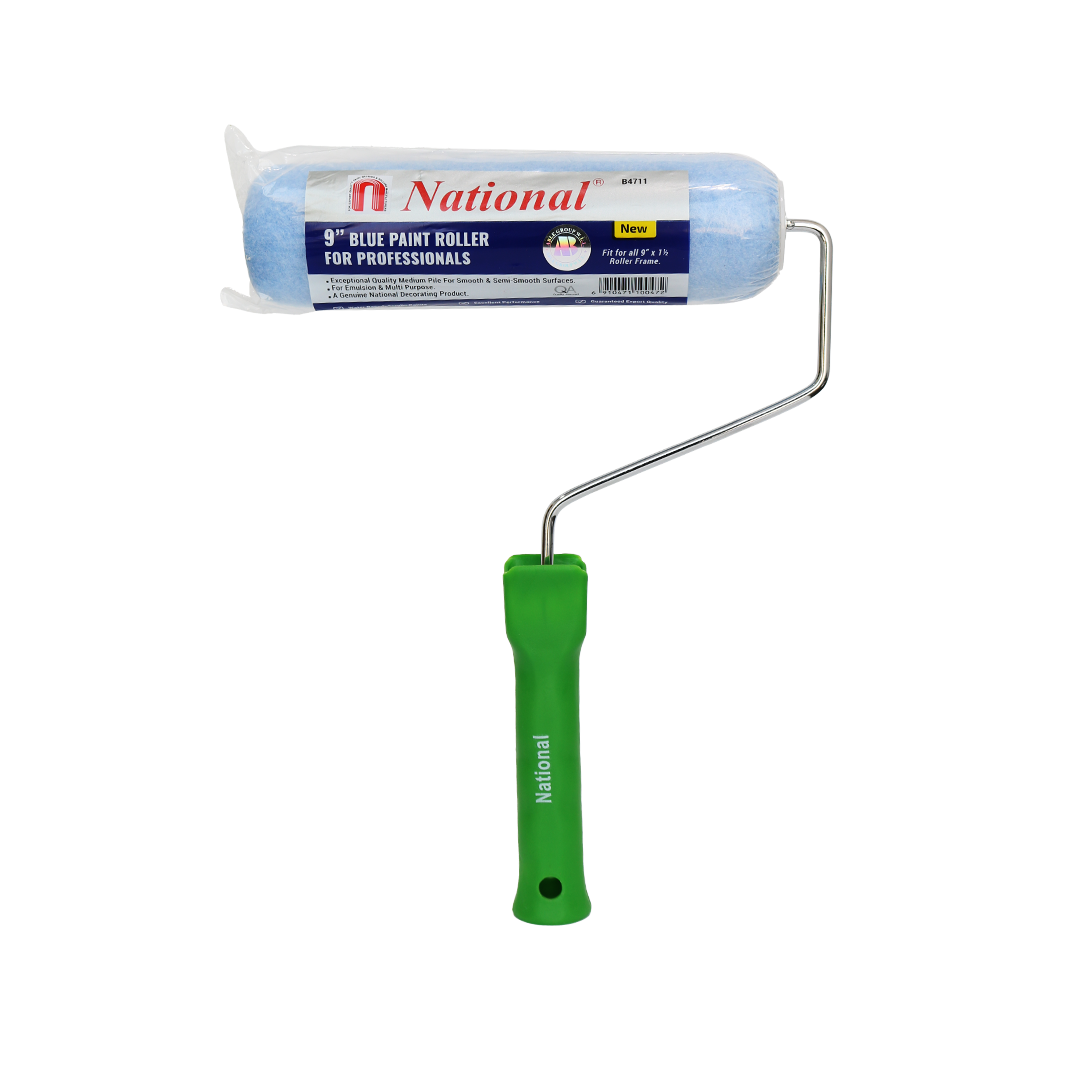 9" Blue Polyester Roller with Handle