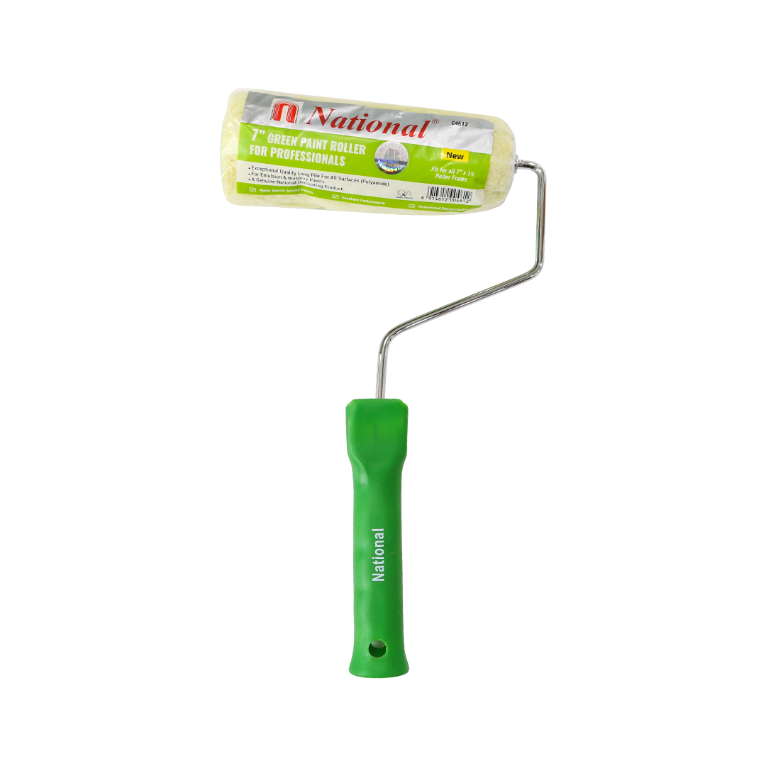 7” Green Cotton Roller With Handle