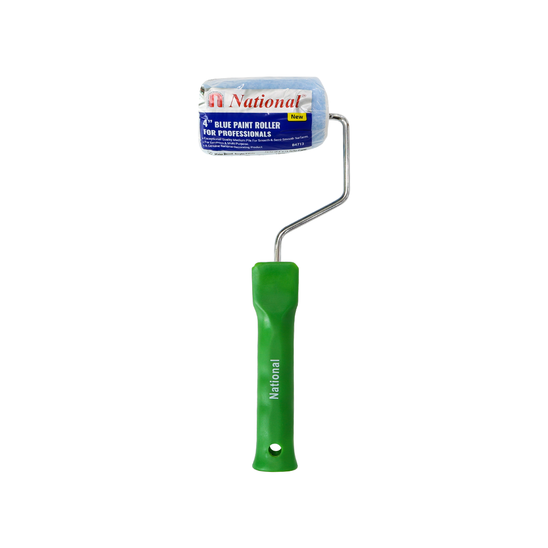 4" Blue Polyester Roller with Handle