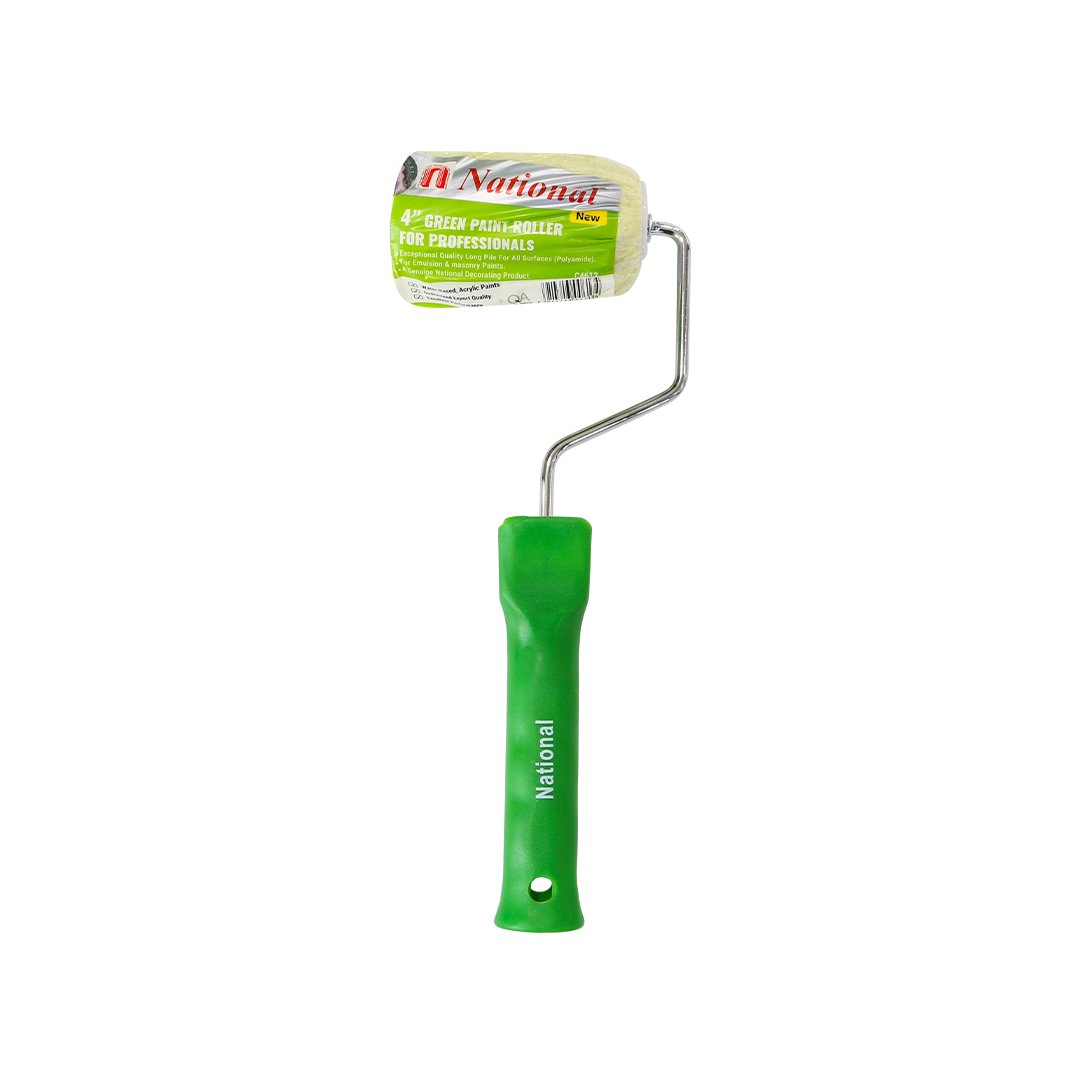 4" Green Cotton Roller with Handle