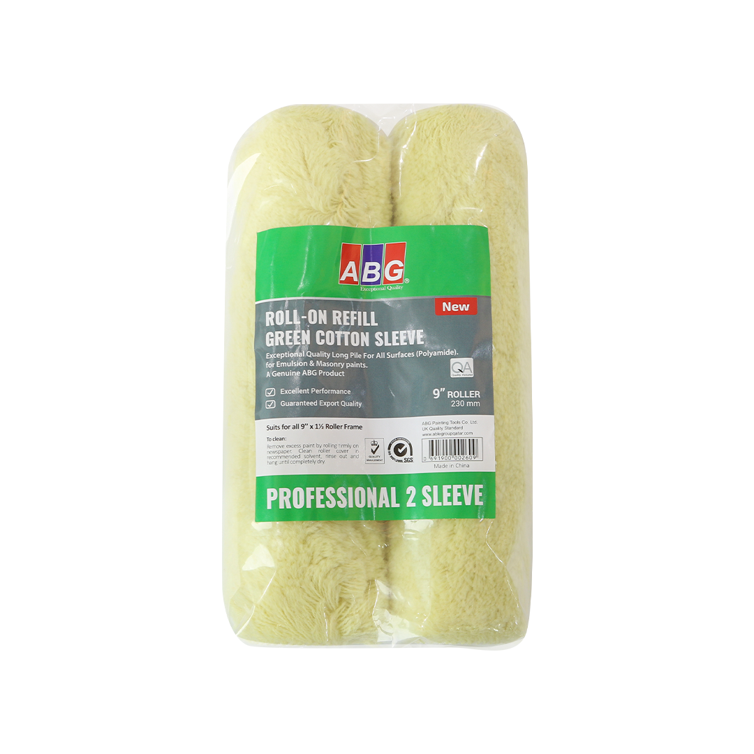 9" Green Cotton Sleeves