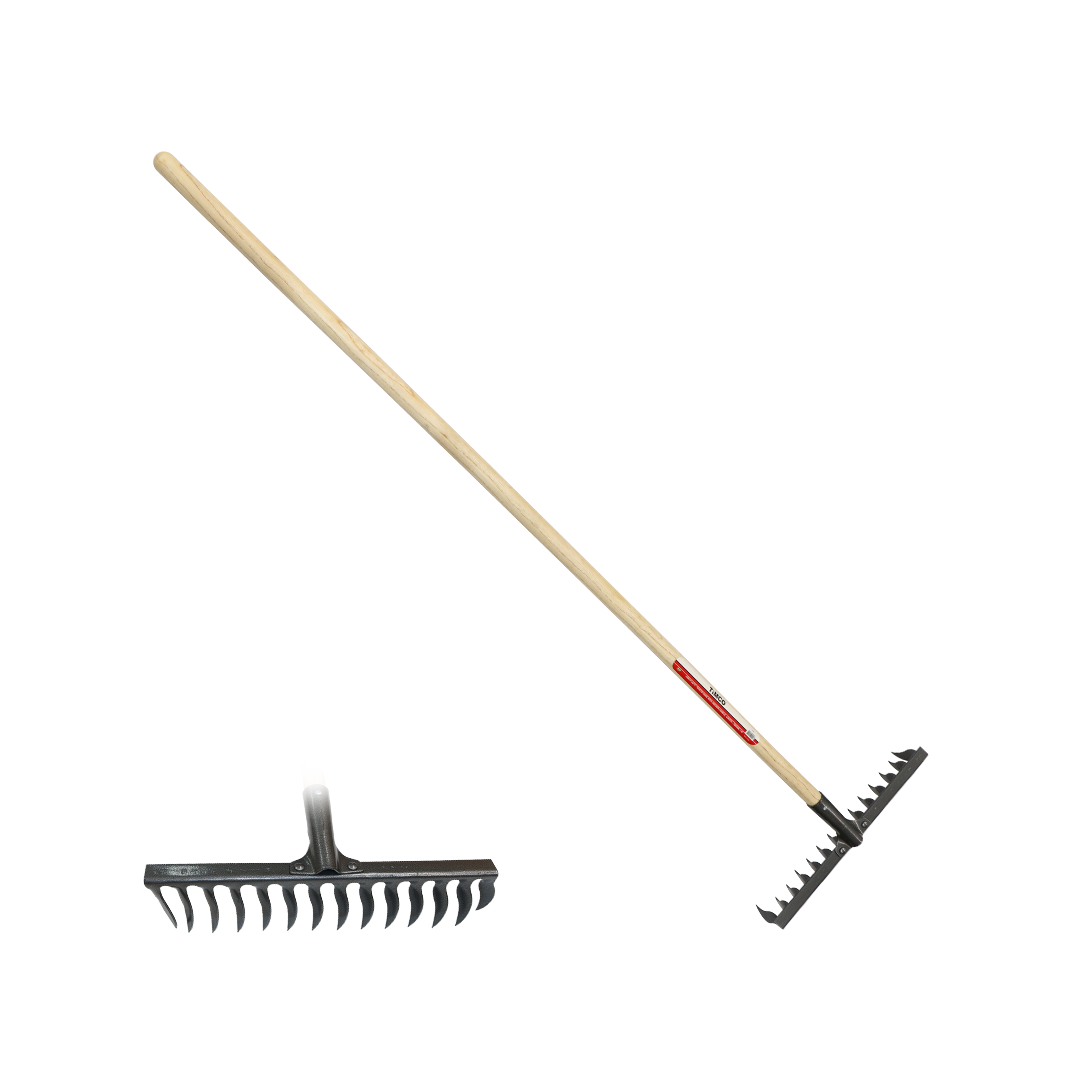Twisted Rake Wooden Handle